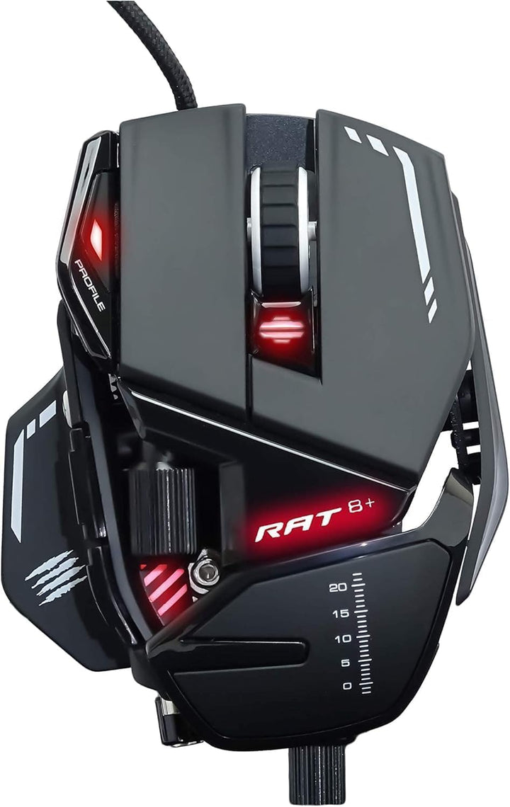 MadCatz R.A.T. 8+ Optical Gaming Mouse, Black R.A.T. 8+ Black, R.A.T. 8+ Black