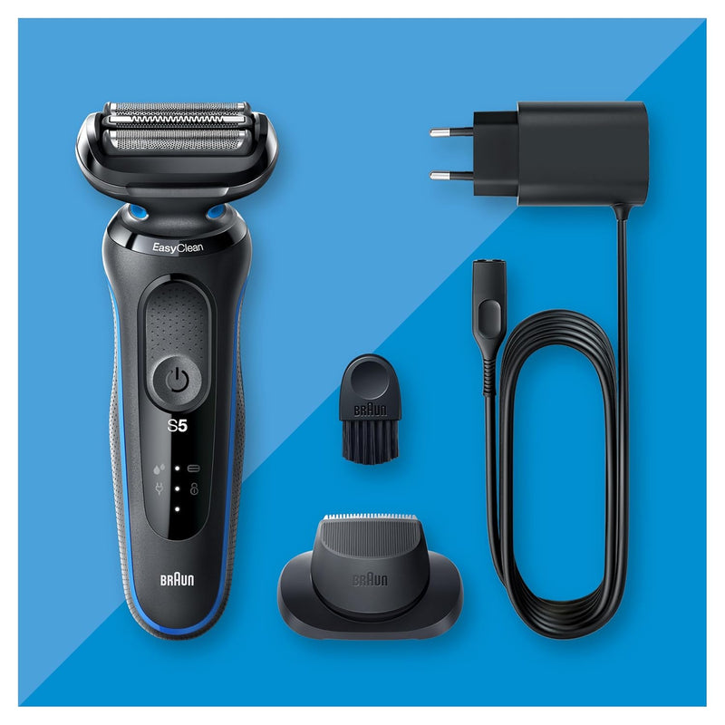 Braun Series 5 Elektrorasierer mit EasyClick Aufsatz & Präzisionstrimmer, Rasierer Herren Elektrisch