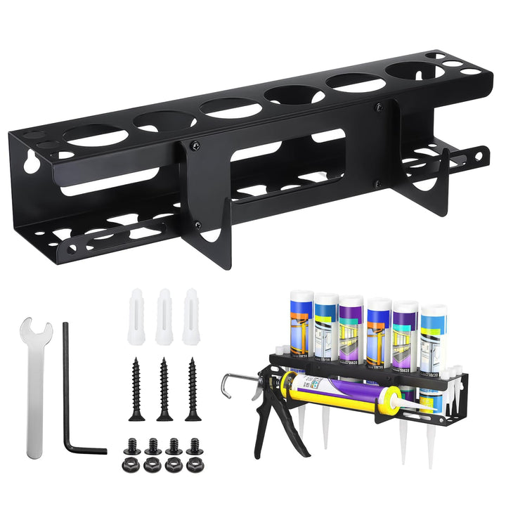6 Löchern Silikonspritze Holder Multifunktionaler Spraydosenhalter Werkstatt Dosenhalter für Sprühfl
