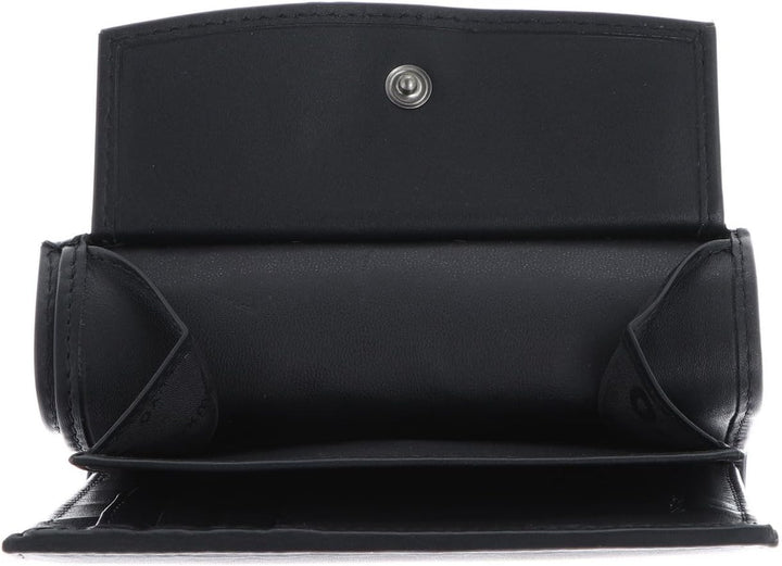 Oxmox Leder Geldbörse Leather RFID Protect Kombibörse Circle Bloom Embossed Black schwarz Circle Blo