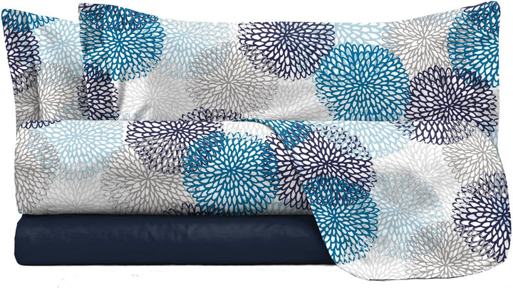 Italian Bed Linen Fantasy Bettwäsche, Soffioni Blu, Doppelte Soffioni Blu Doppelte, Soffioni Blu Dop
