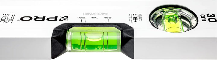 PRO600 Wasserwaage 30cm mit 2% Gefälle - Ergonomischen Profil und ERS+ (Easy Reading System) Präzise