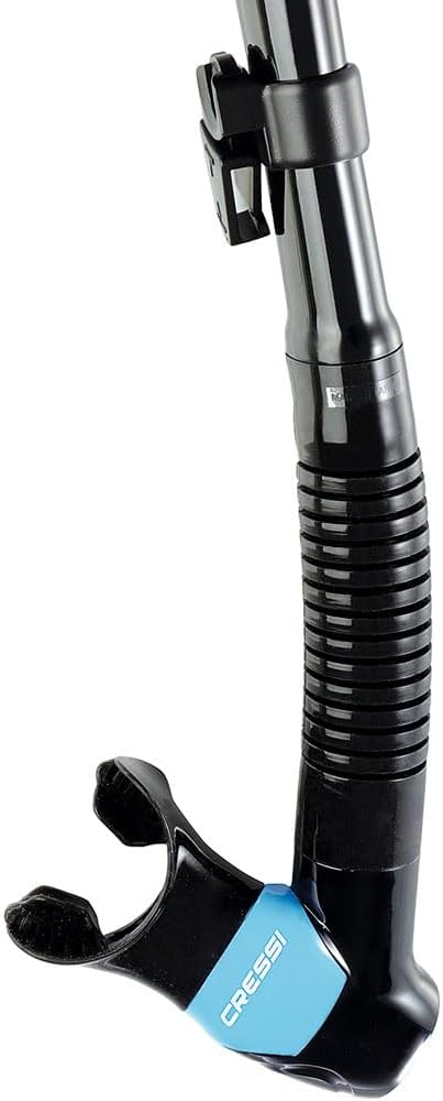 Cressi Premium Trockenschnorchel Erwachsene Dry Schwarz/Blau, Dry Schwarz/Blau