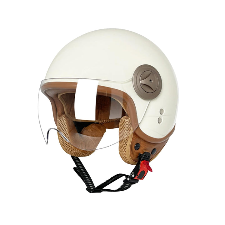 Erwachsenen Motorradhelm Scooter-Helm, Mode Halboffener Helm Mit Schutzbrille, Hat Den Verkehrssiche