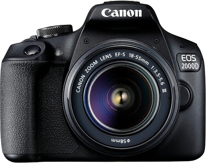 Canon EOS 2000D Spiegelreflexkamera - mit Objektiv EF-S 18-55 F3.5-5.6 III, schwarz & EF 75-300mm F4