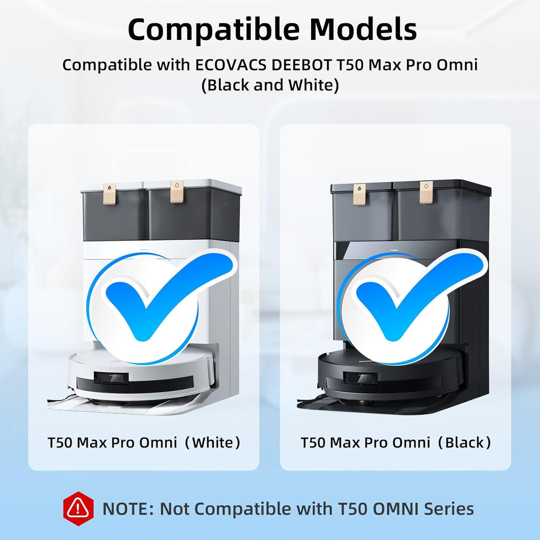 T50 Max Zubehör Ersatz Kompatibel für ECOVACS DEEBOT T50 Max Pro Omni Saugroboter, 1 Hauptbürste, 4