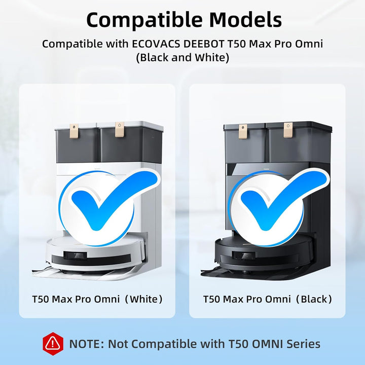 T50 Max Zubehör Ersatz Kompatibel für ECOVACS DEEBOT T50 Max Pro Omni Saugroboter, 1 Hauptbürste, 4