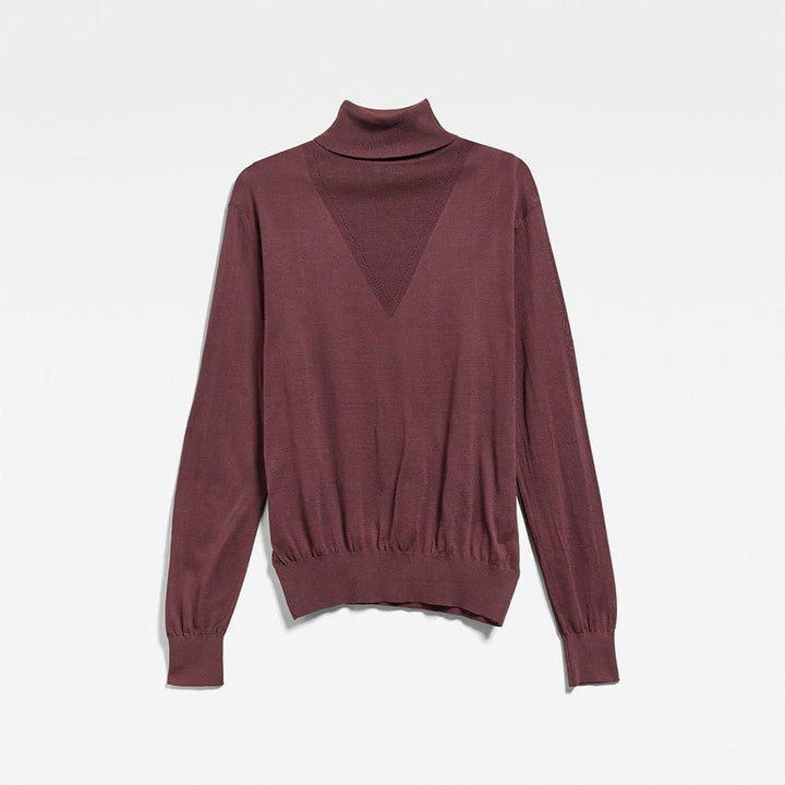 G-Star Damen Core Roll Neck Knitted Sweater XS Violett (Vineyard Wine D21961-d166-d303), XS Violett