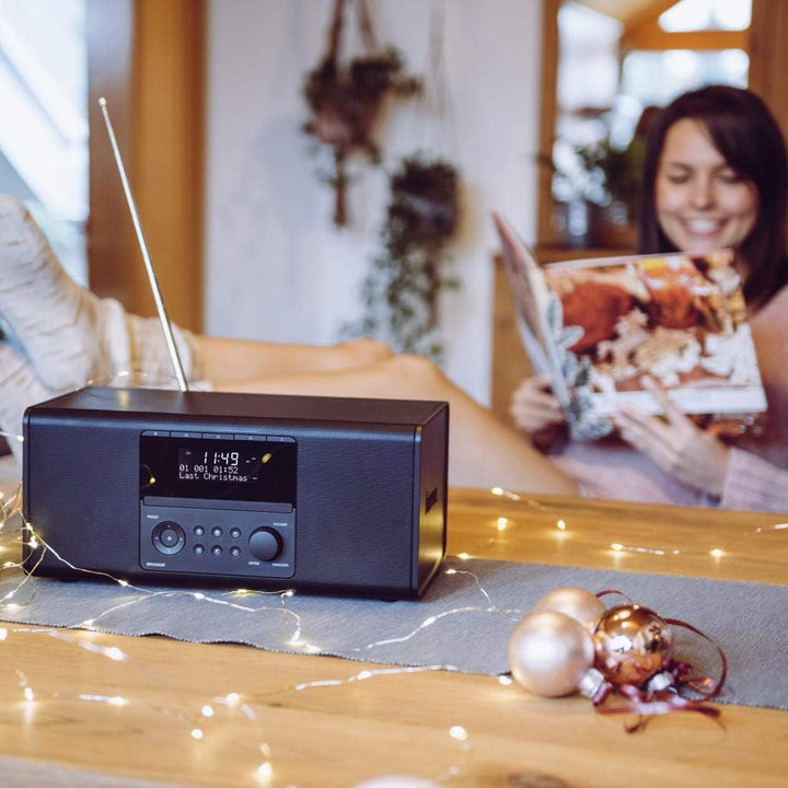 Hama DAB+ Radio mit CD-Player (Bluetooth/USB/UKW/DAB Digitalradio, Radio-Wecker mit 2 Alarmzeiten/Sn