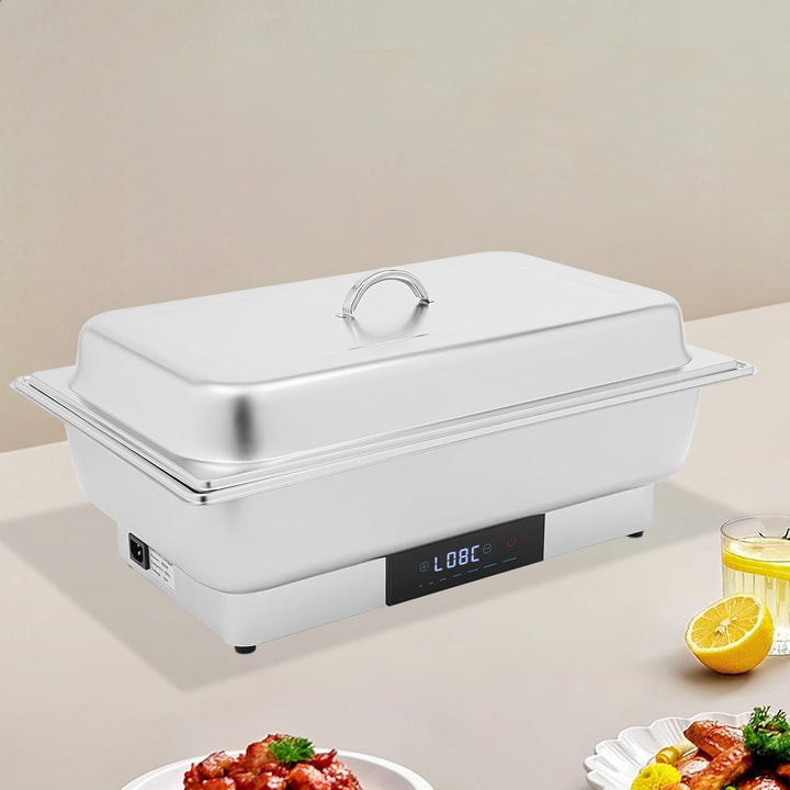 Elektrisches Buffetwärmer Speisenwärmer Chafing Dish Buffet Server Edelstahl Speisenwärmer mit Tempe