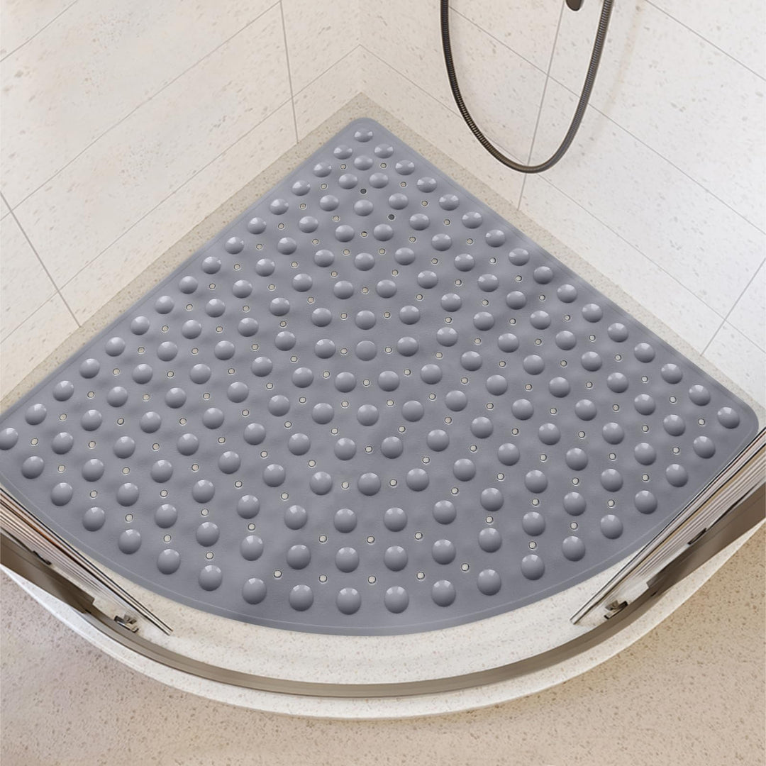 Duschmatte rutschfest Eckduschmatte 70 * 70cm, Duscheinlage Dreieckig mit Saugnäpfe für Eckdusche, D