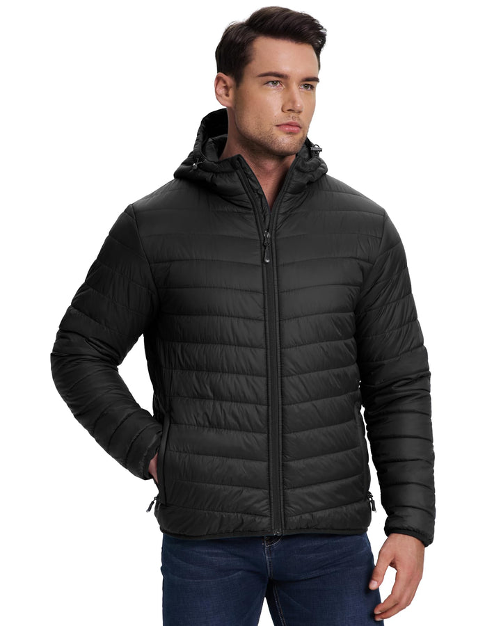 33,000ft Herren Leichte Steppjacke Outdoor Wasserbeständige Übergangsjacke Warme Winterjacke für Män