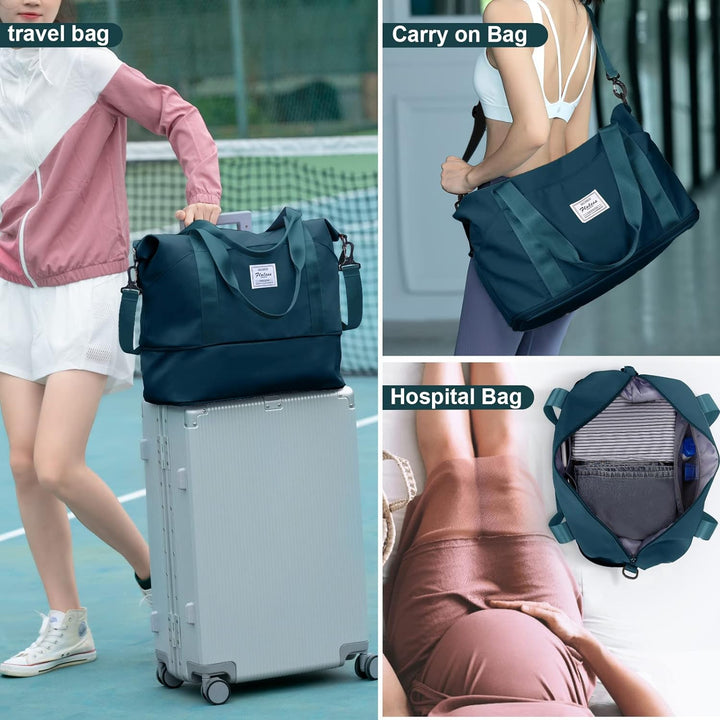 Reisetasche Damen Sporttasche 40x20x25 Ryanair Handgepäck Tasche Weekender Bag Schwimmtasche Wasserd