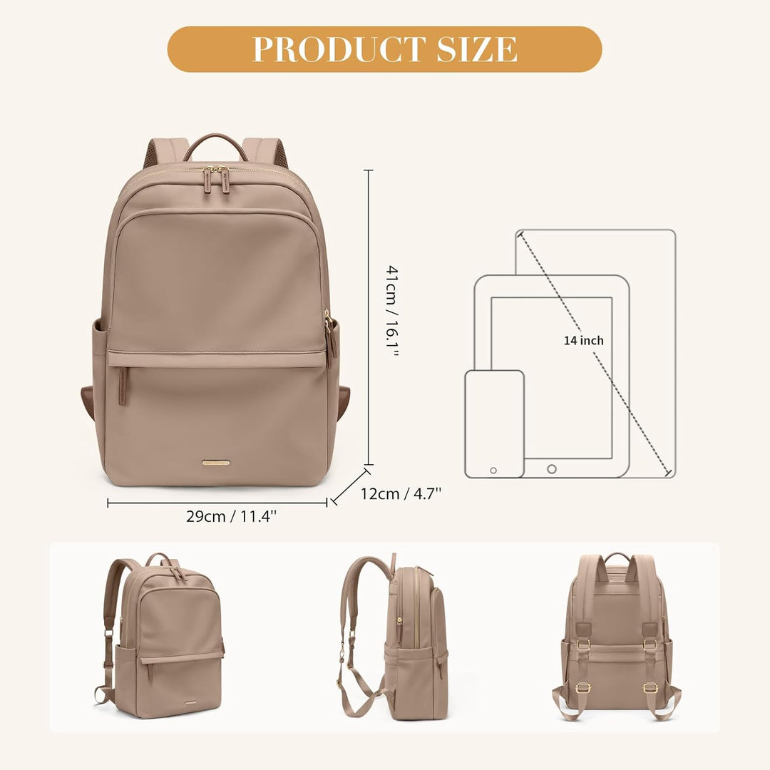 GOLF SUPAGS Laptop Rucksack für Damen Casual Daypack für Arbeit Reisen College Schulrucksack Handtas
