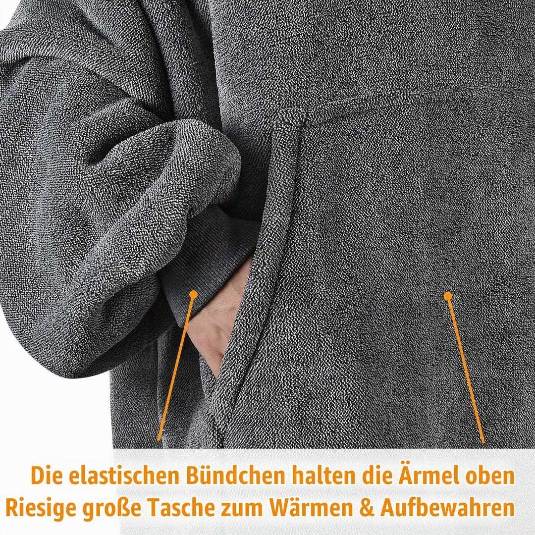 Catalonia Classy Oversized Sherpa Hoodie Decke, grosses Kapuzen-Sweatshirt für Frauen, weiche gemütl