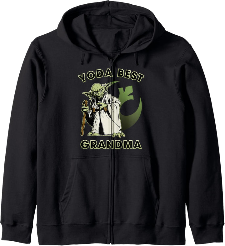 Star Wars Yoda Best Grandma Rebel Logo Kapuzenjacke