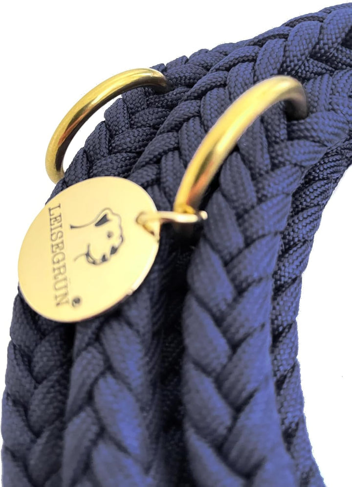 Leisegrün Paracord Hundeleine 2m | Handgefertigte Leine 3-Fach verstellbar | Handmade für kleine und