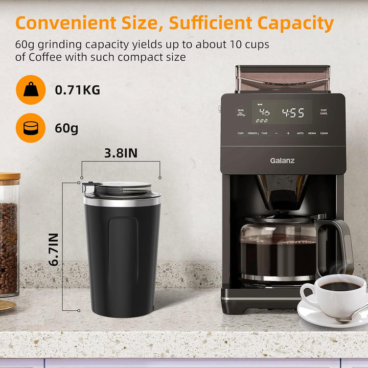 Kaffeemühle, Elektrische Espresso Kaffeebohnen Gewürzmühle, Kaffeeklinge Mühlen,Eins Berühren Tragba
