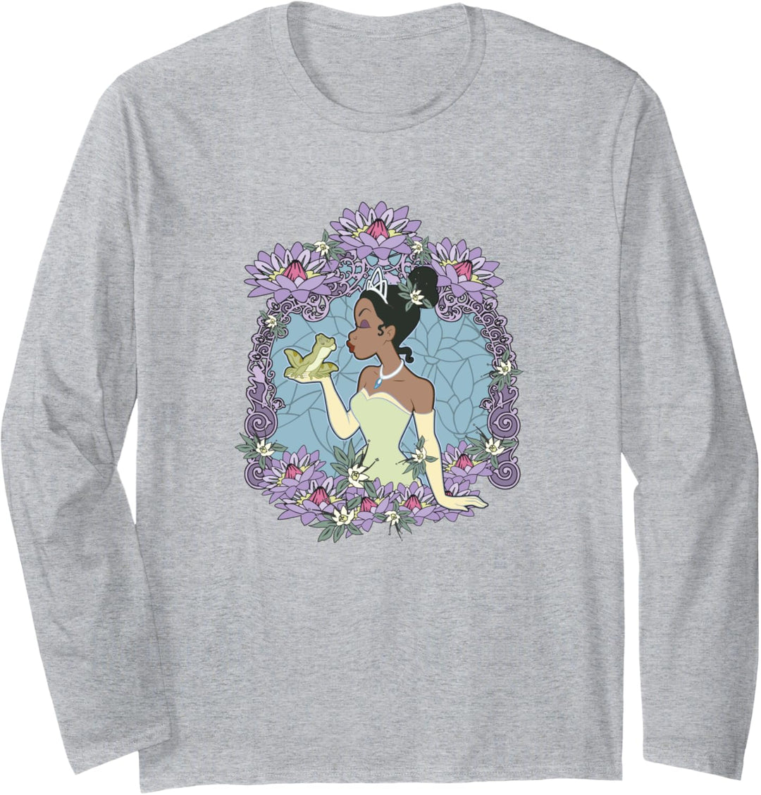 Disney Princess And The Frog Tiana Floral Frame Portrait Langarmshirt