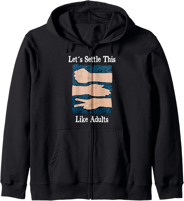 Let's Settle This Like Adults Rock Paper Scissors Humor Kapuzenjacke