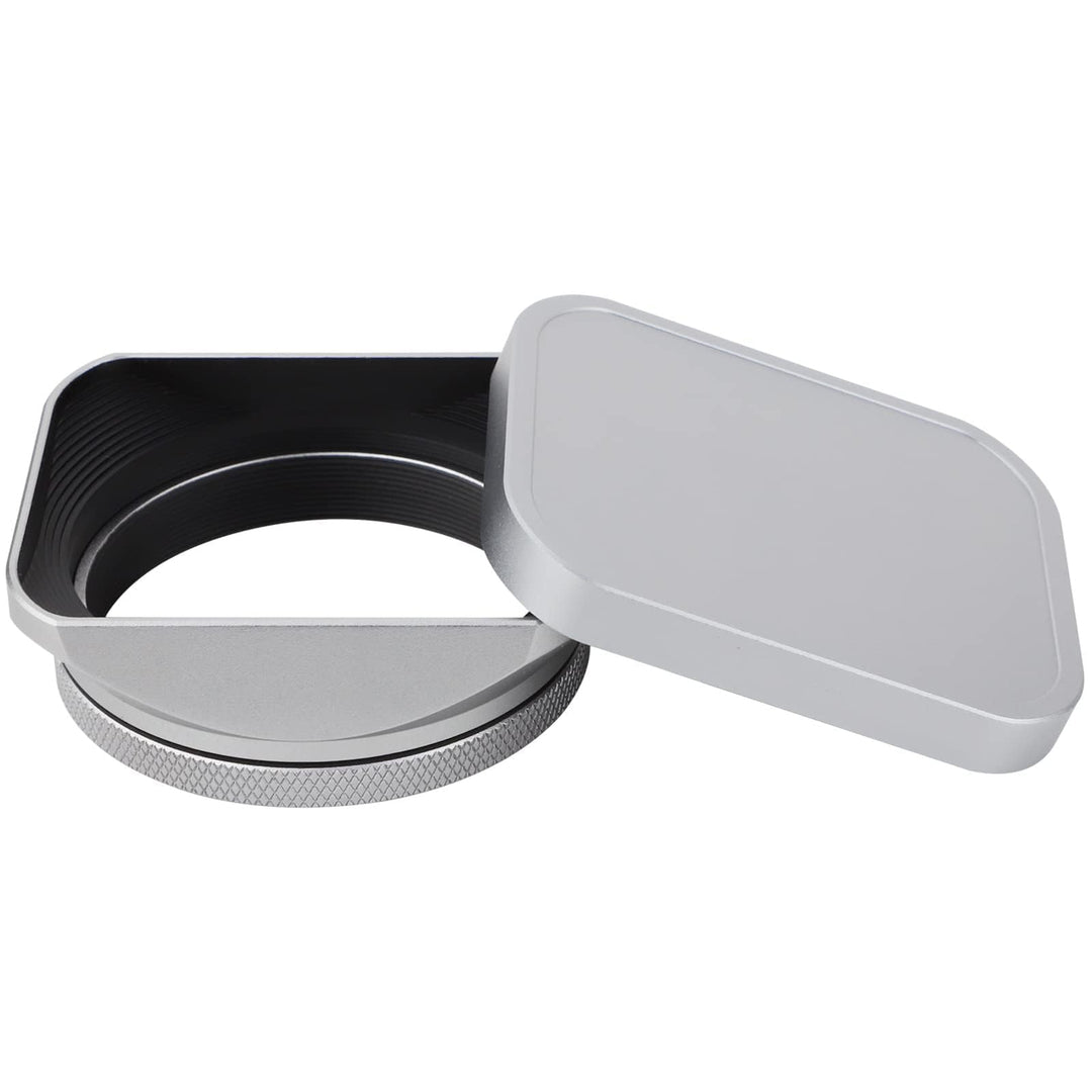 Haoge LH-X200S Gegenlichtblende aus Metall, quadratisch, mit 49 mm Adapterring, Metallkappe für Fuji