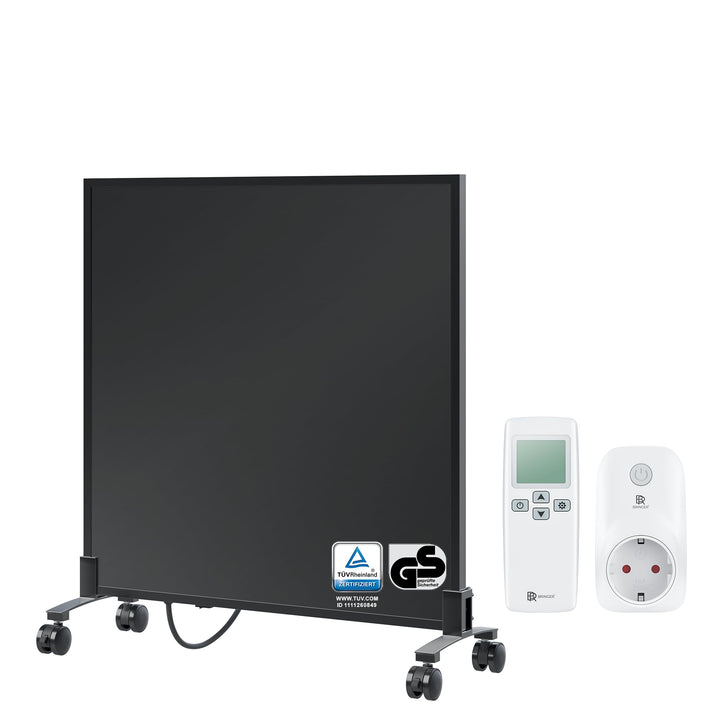 BR Bringer Infrarotheizung Standgerät - 300 Watt - Energiesparend - Mobile Elektroheizung mit Standf
