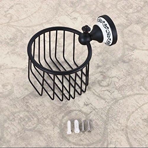 Hiendure® Wandmontage Antik Messing Papierhalter Korb Toilettenpapierhalter WC-Papierrollenhalter
