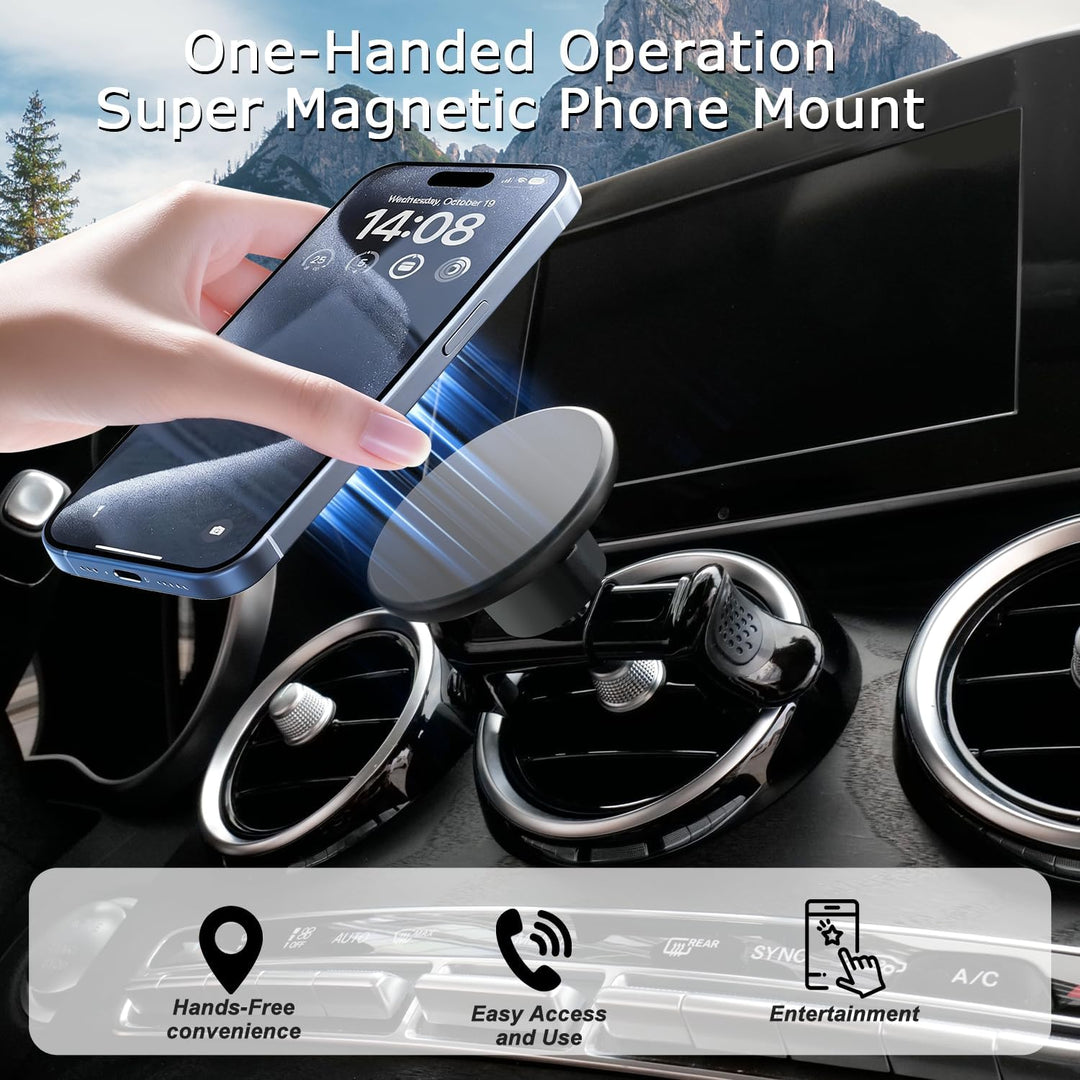 MagSafe Handyhalterung für Mercedes Benz [Runde Lüftung], Einhand Bedienung Für Mercede Benz A/B/C/E