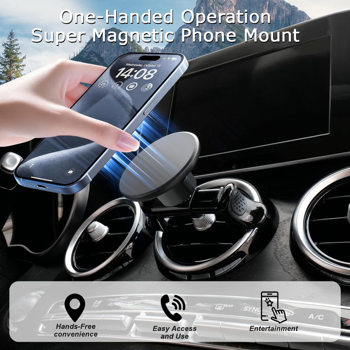 MagSafe Handyhalterung für Mercedes Benz [Runde Lüftung], Einhand Bedienung Für Mercede Benz A/B/C/E