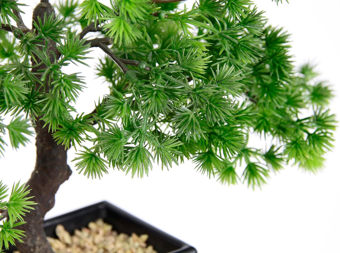 Künstlicher Bonsai Baum in Schale aus Kunststoff Japanische Deko Pflanze für Dekoration Wohnung Schl