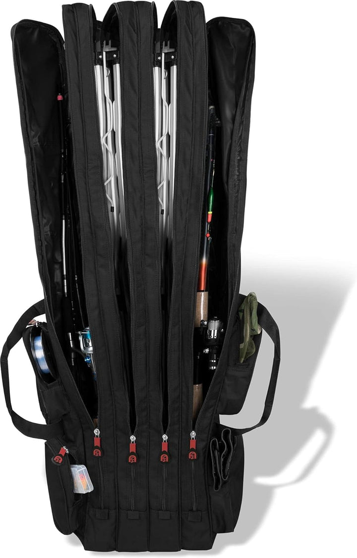 normani Rutentasche Rod Case Angelkoffer Futteral mit 2, 3 oder 4 Ruten-Fächern, Verschiedene Längen