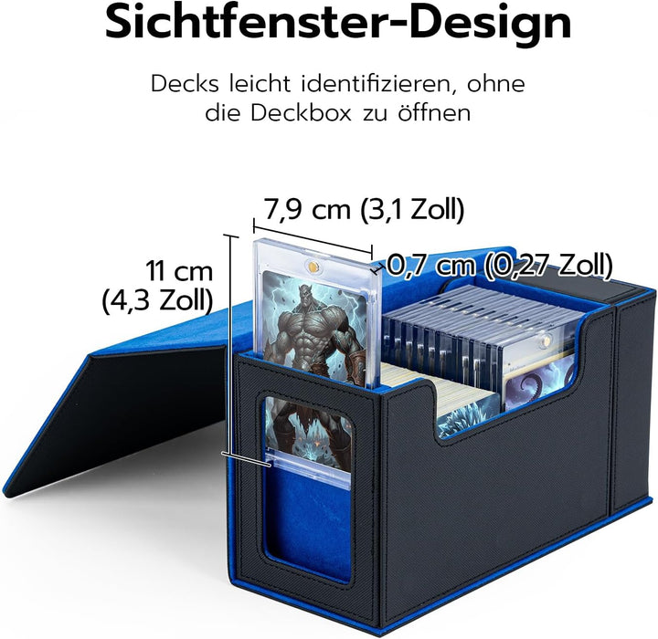 Doppelschicht Card Deck Box für MTG, Commander Displays,passt für 200 Kartens /22pcs 35PT Magnetic C