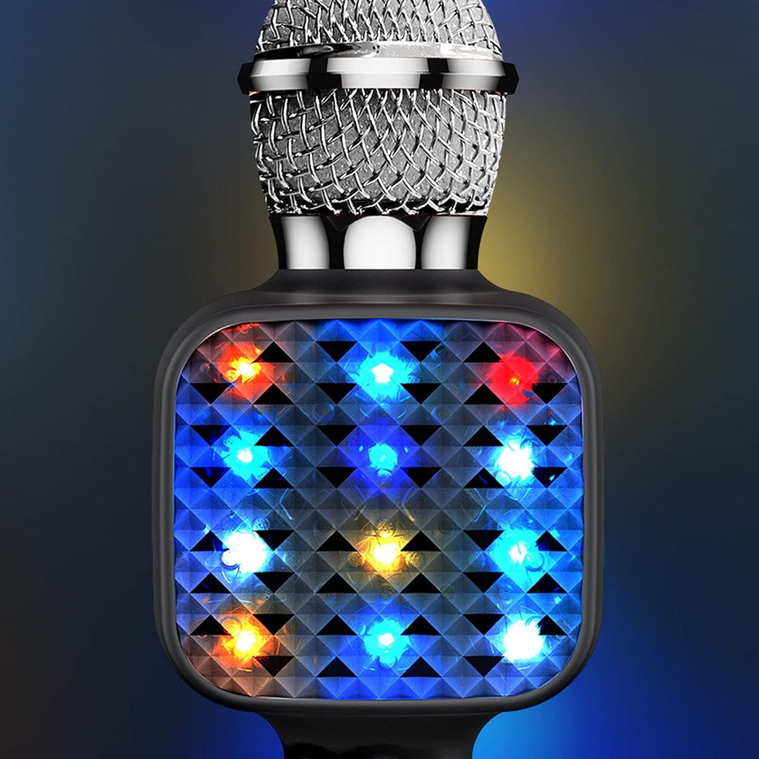 Karaoke Mikrofonmaschine, Bluetooth Lautsprecher Karaoke Mikrofon für Erwachsene für Zuhause (Schwar