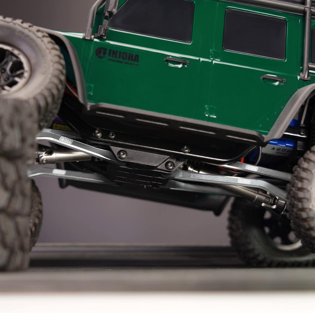 INJORA Hohe Clearance Links CNC Aluminium Link für 1/18 TRX4M Upgrade RC Crawler, Grau, Grau