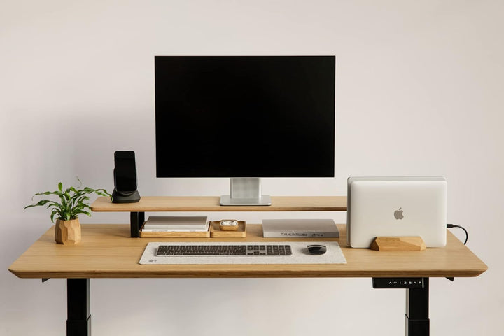 Oakywood Dual Laptop Dock - Doppelter Holzständer für Zwei Laptops oder Tablets - Sichere Aufbewahru