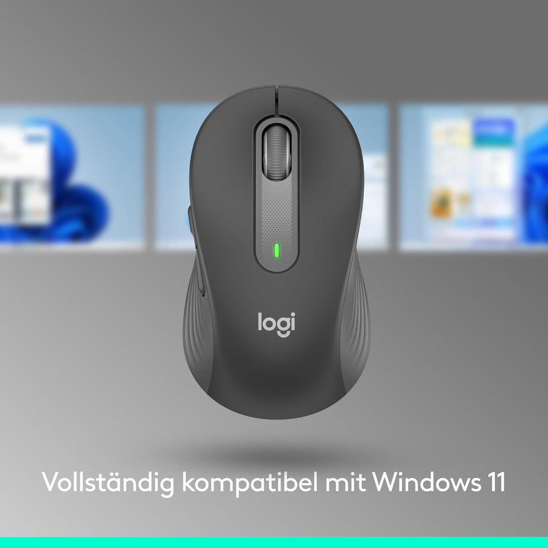 Logitech Signature M650 L Left Kabellose Maus - für grosse linke Hände, Leise Klicks, Anpassbare Sei