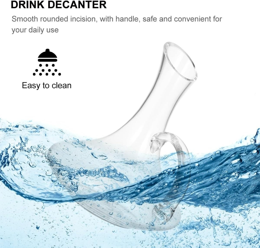 MAGICLULU Weindekanter aus Glas mit Griff Klarer Rotweinspender zur Aromaverstärkung als Geschenk zu