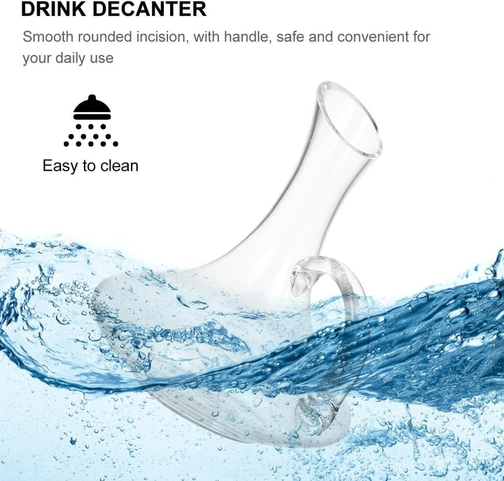 MAGICLULU Weindekanter aus Glas mit Griff Klarer Rotweinspender zur Aromaverstärkung als Geschenk zu