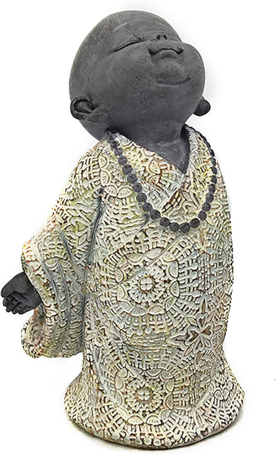 UNUS Buddha Figuren Garten, kleine Mönche 3er Set, Deko Statuen 13 cm, Feng Shui Dekofiguren, Garten