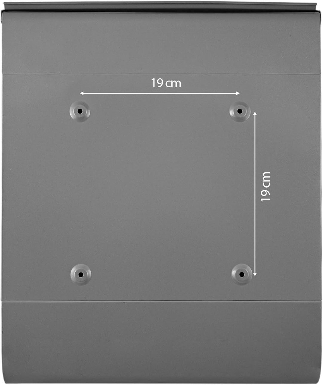 banjado® Design Briefkasten mit Motiv Fussball 39x47x14cm & 2 Schlüssel - Briefkasten Stahl Silber m