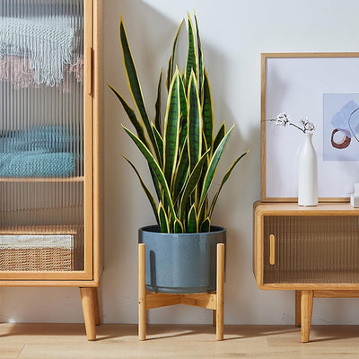 UUE Pflanzenständer, Bambus Blumenständer, Grüner und umweltfreundlicher Plant Stand, Blumenständer