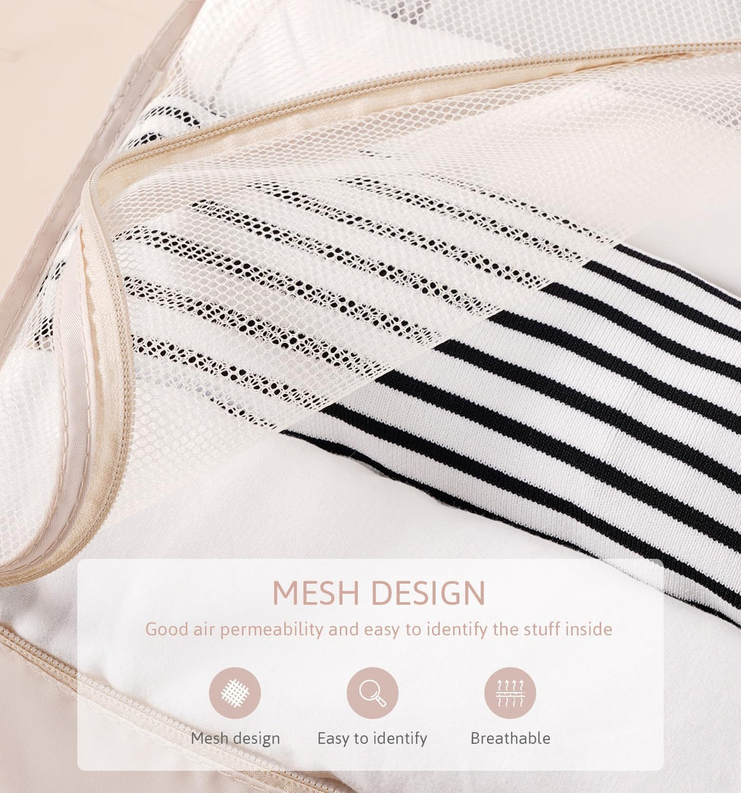 Meowoo Koffer Organizer Packing Cubes 8-teilig Packwürfel Reise Organizer Packtaschen Kleidertaschen