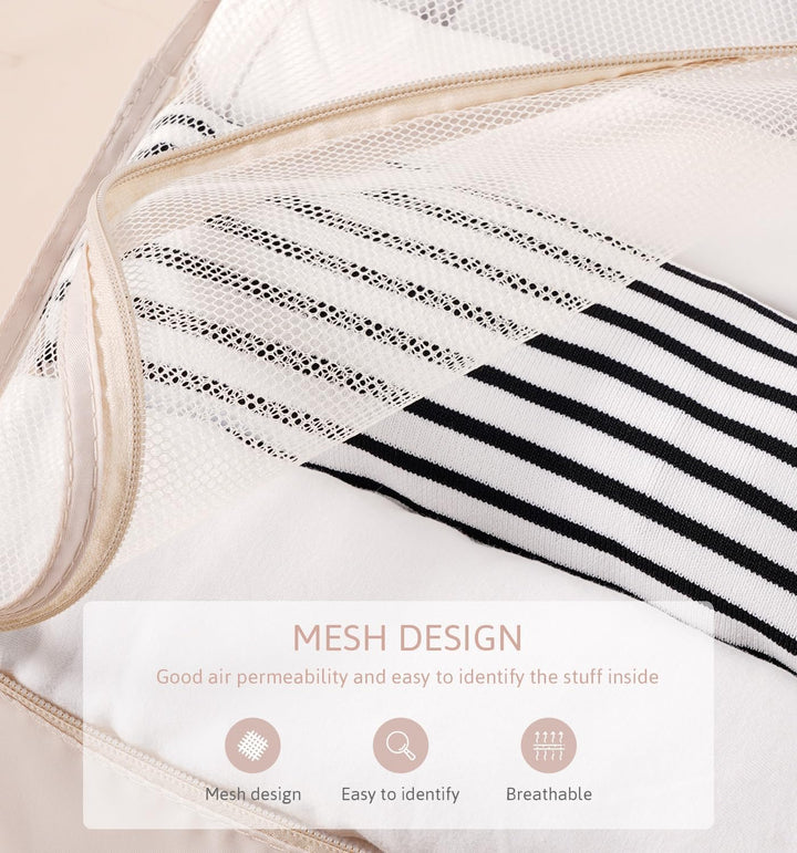Meowoo Koffer Organizer Packing Cubes 8-teilig Packwürfel Reise Organizer Packtaschen Kleidertaschen