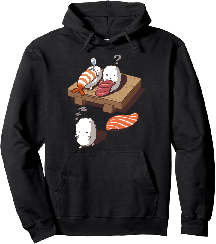 Lustiges japanisches Nigiri Sushi Sleepwalking Pullover Hoodie
