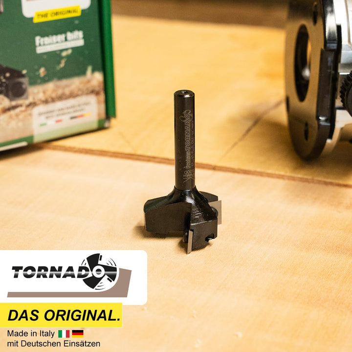 TORNADO Fraiser Planfräser 8mm schaft für Holz Durchmesser 35 mm mit 3 austauschbaren Hartmetallmess