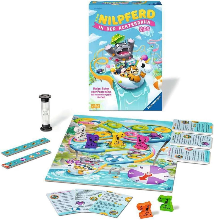 Ravensburger 22361 - Das Nilpferd in der Achterbahn Kids - Gesellschaftsspiel für Kinder und Familie