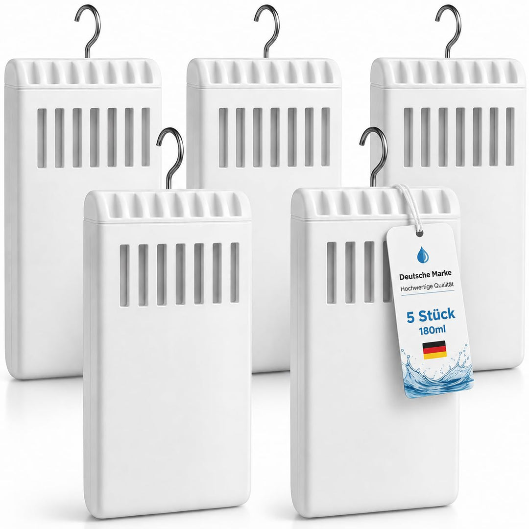 Luftbefeuchter für Heizung 5 Set inkl. Haken - Kunststoff Wasserverdunster 180ml - weiss - Wasserver