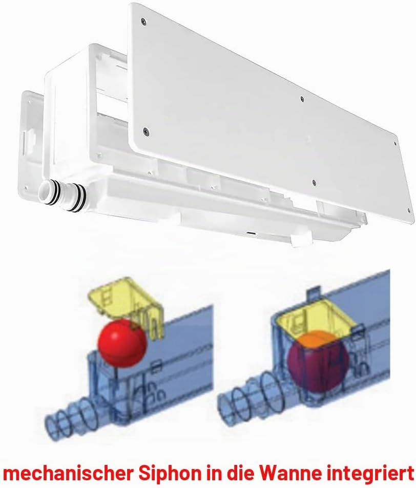 3S SuperSamaStore SplitBox Kondensat-Auffangbox mit eingebautem Siphon – Kondensatwanne für Klimaanl