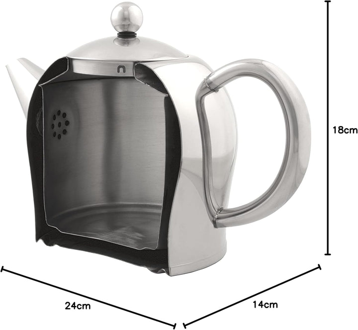 Bredemeijer Teekanne 1 L chromfarben doppelwandig Minuet Santhee 1.0 L Matt, 1.0 L Matt