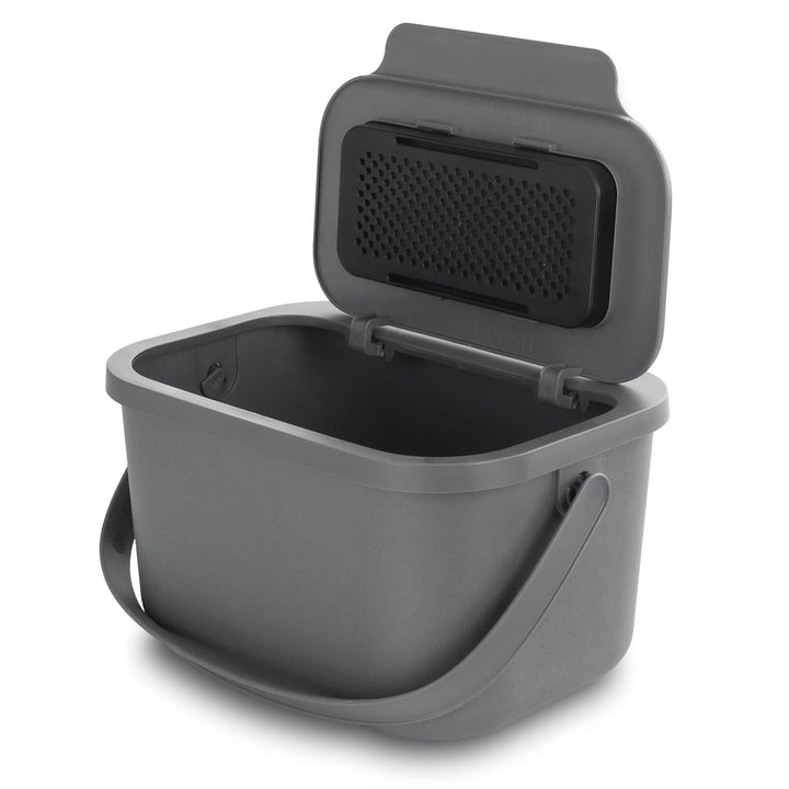 Go Practic Abfalltrennsystem zur Mülltrennung in der Küche | Abfallsystem mit Klick-Deckel | Müllkor